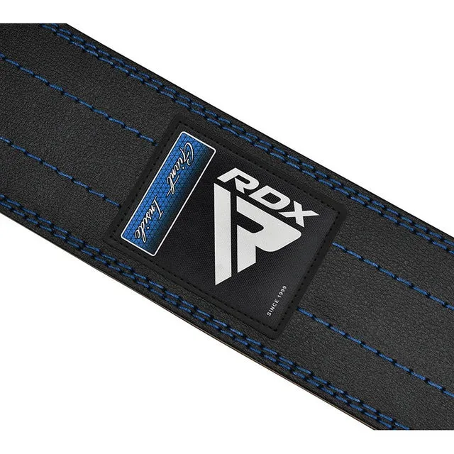 Пояс для пауерліфтингу RDX натуральна шкіра XL синій