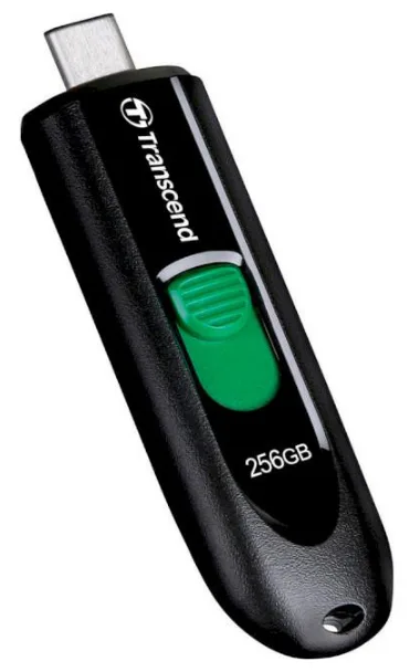 Флешка Transcend USB 3.2 Type-C 256 ГБ Пластик Чорна