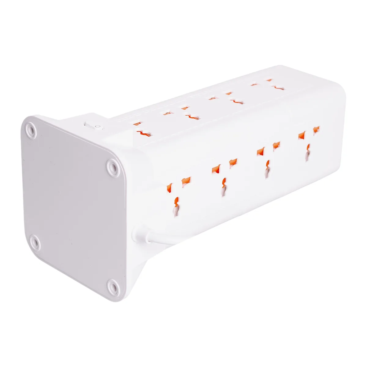 Сетевой фильтр удлинитель 4.8 м 12 розеток 2 USB 1 Type-C белый огнестойкий пластик