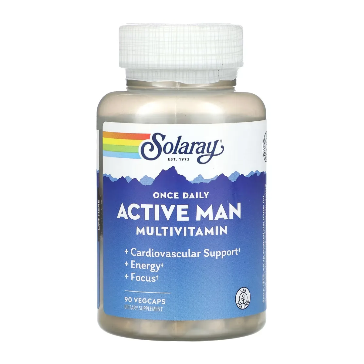 Витамины Solaray Once Daily Active Man 90 вегетарианских капсул для активных мужчин