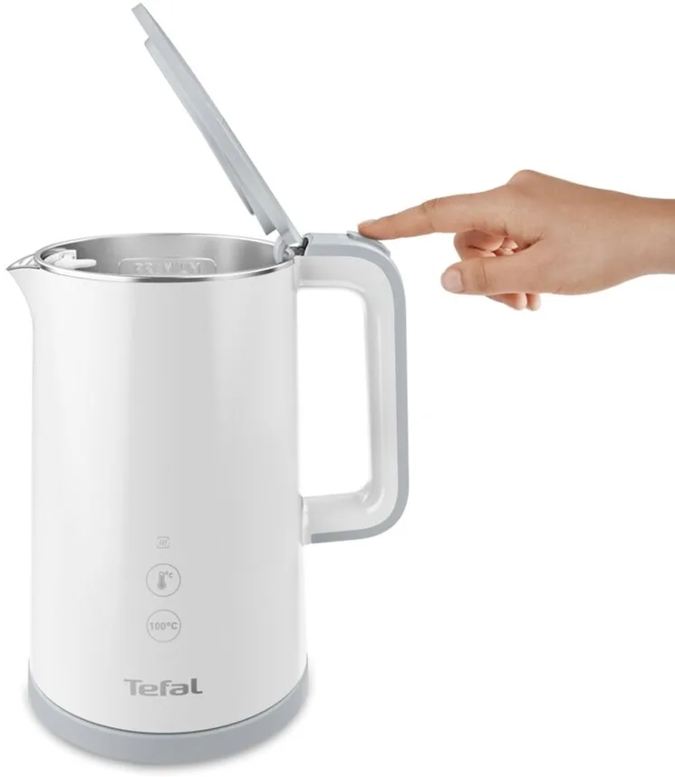 Электрочайник Tefal Sense 17 л с двойными стенками и 5 температурными режимами, черный, Strix