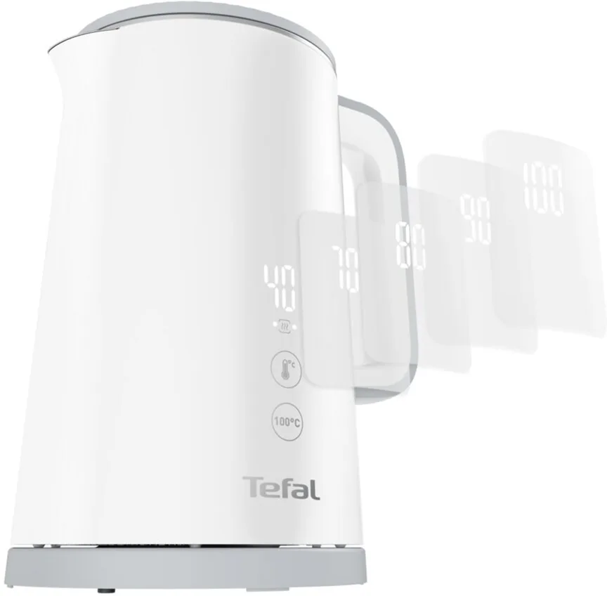 Электрочайник Tefal Sense 17 л с двойными стенками и 5 температурными режимами, черный, Strix