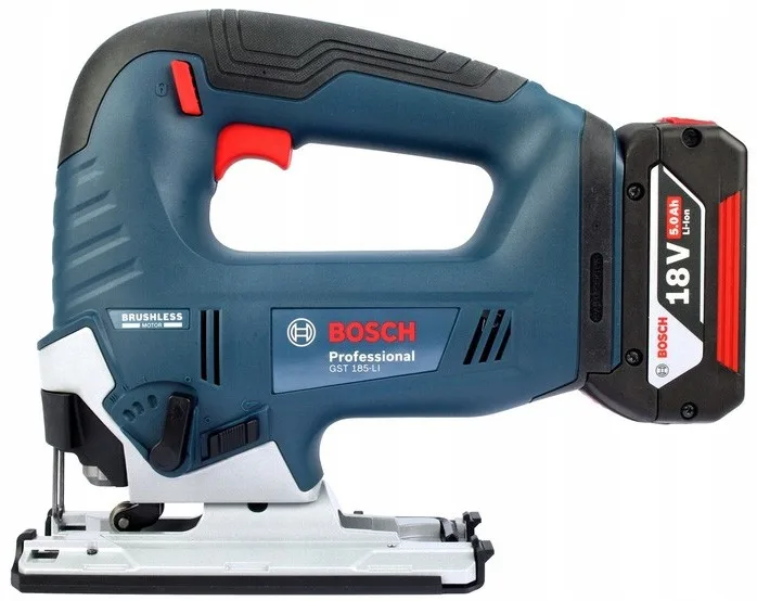 Акумуляторний лобзик Bosch 18В з безщітковим двигуном для розпилу дерева та металу електропила з підсвіткою