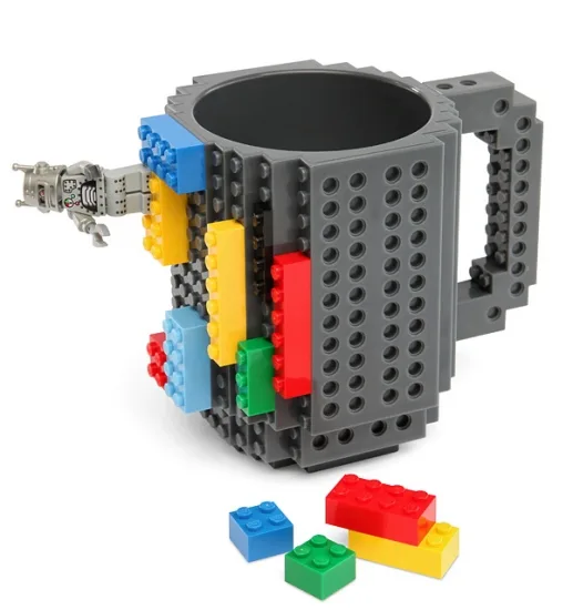 Кружка Lego харчовий пластик 350мл сіра