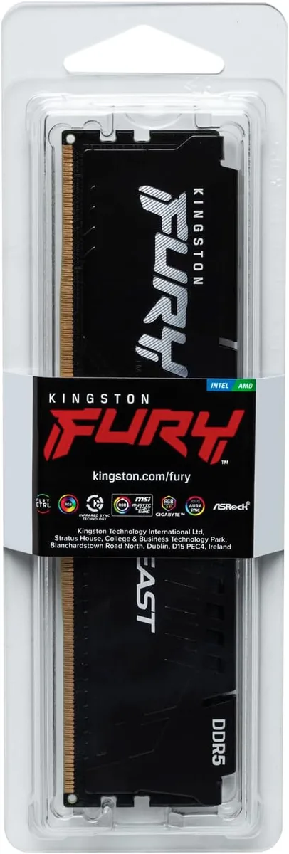 Память ПК Kingston DDR5 32GB 6000 FURY Beast
