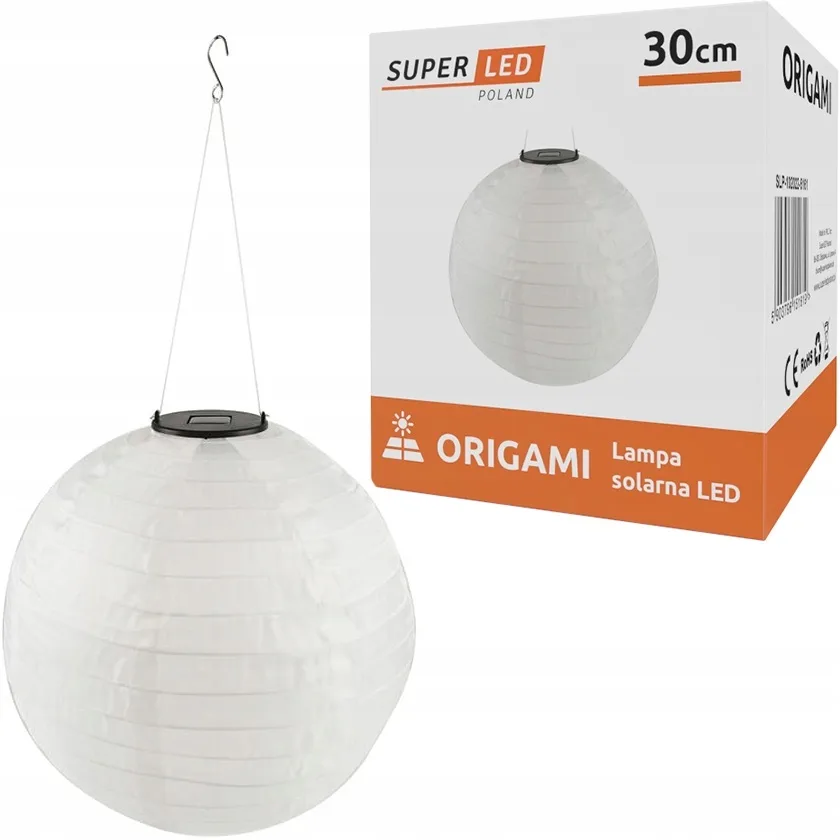 Підвісний ліхтар SuperLED пластик 30 см білий