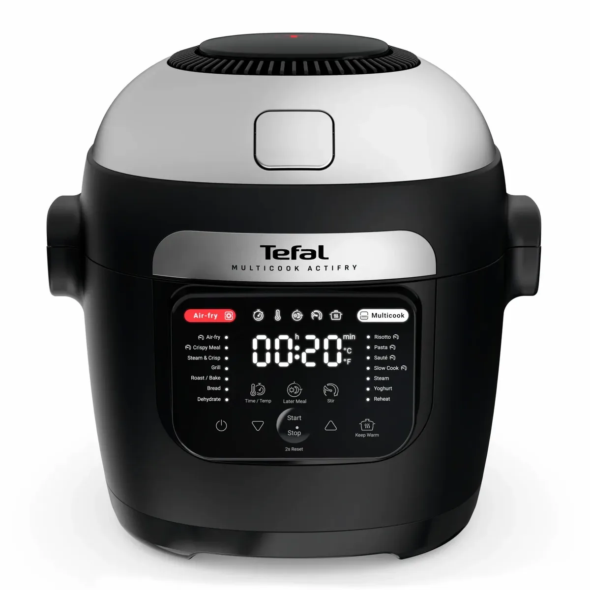 Мультифункційний кухонний прилад Tefal Multicook Actifry, 1334Вт, об'єм чаші 6л, сенсорне управління, 14 режимів приготування, мет