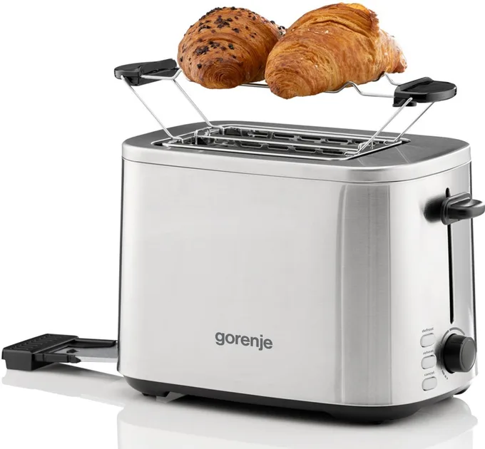 Тостер Gorenje 800 Вт 2 тости 7 режимів нержавіюча сталь 16,8х28,4х19,1 см