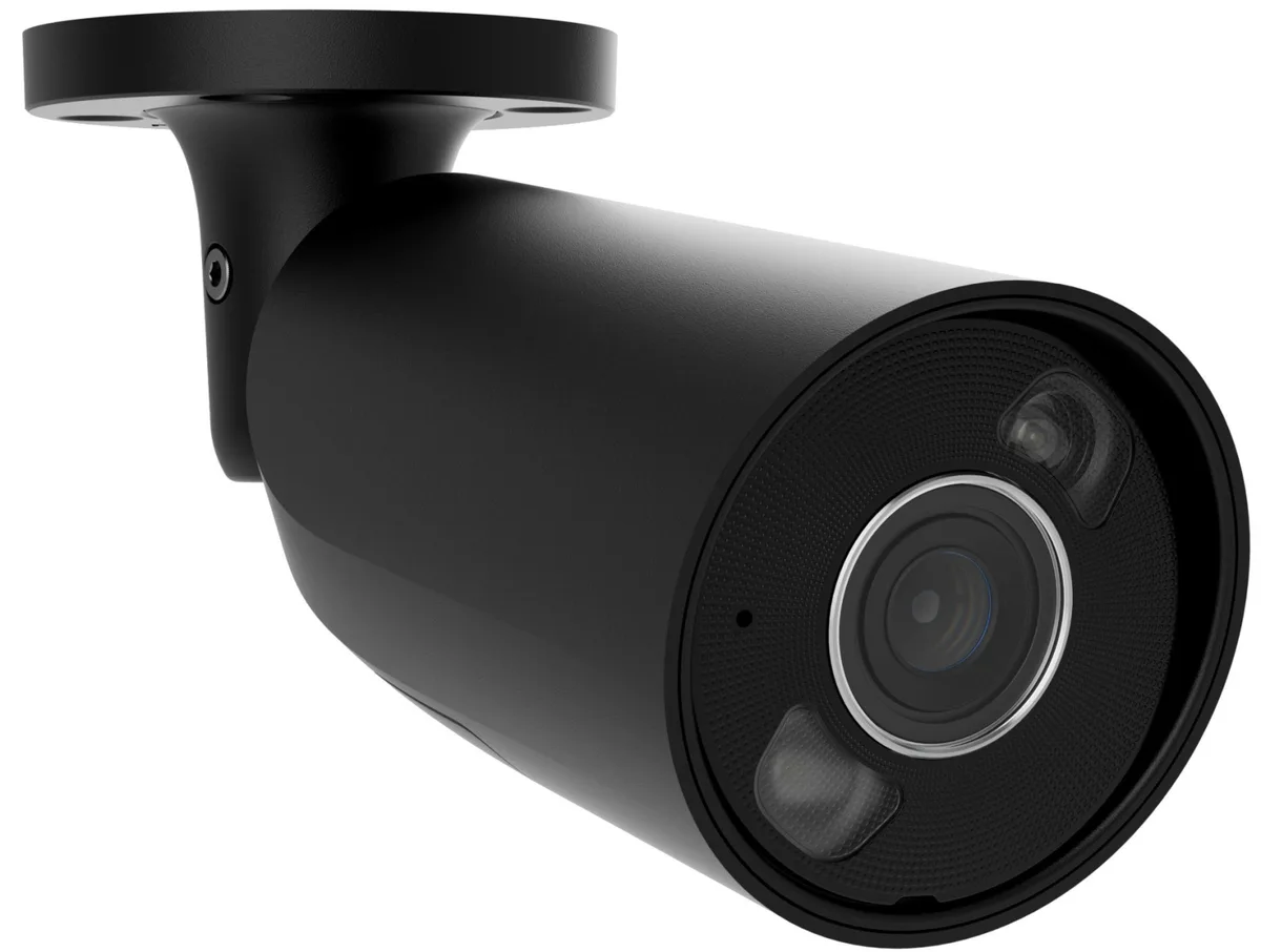 IP-Камера дротова Ajax BulletCam HL black, 5мп, 2.8мм, гібридне підсвічування IR 50м, білий Led 50м, Poe, True WDR, IP 65,  аудіо, кут огляду 100° до 110°, вулична, чорна