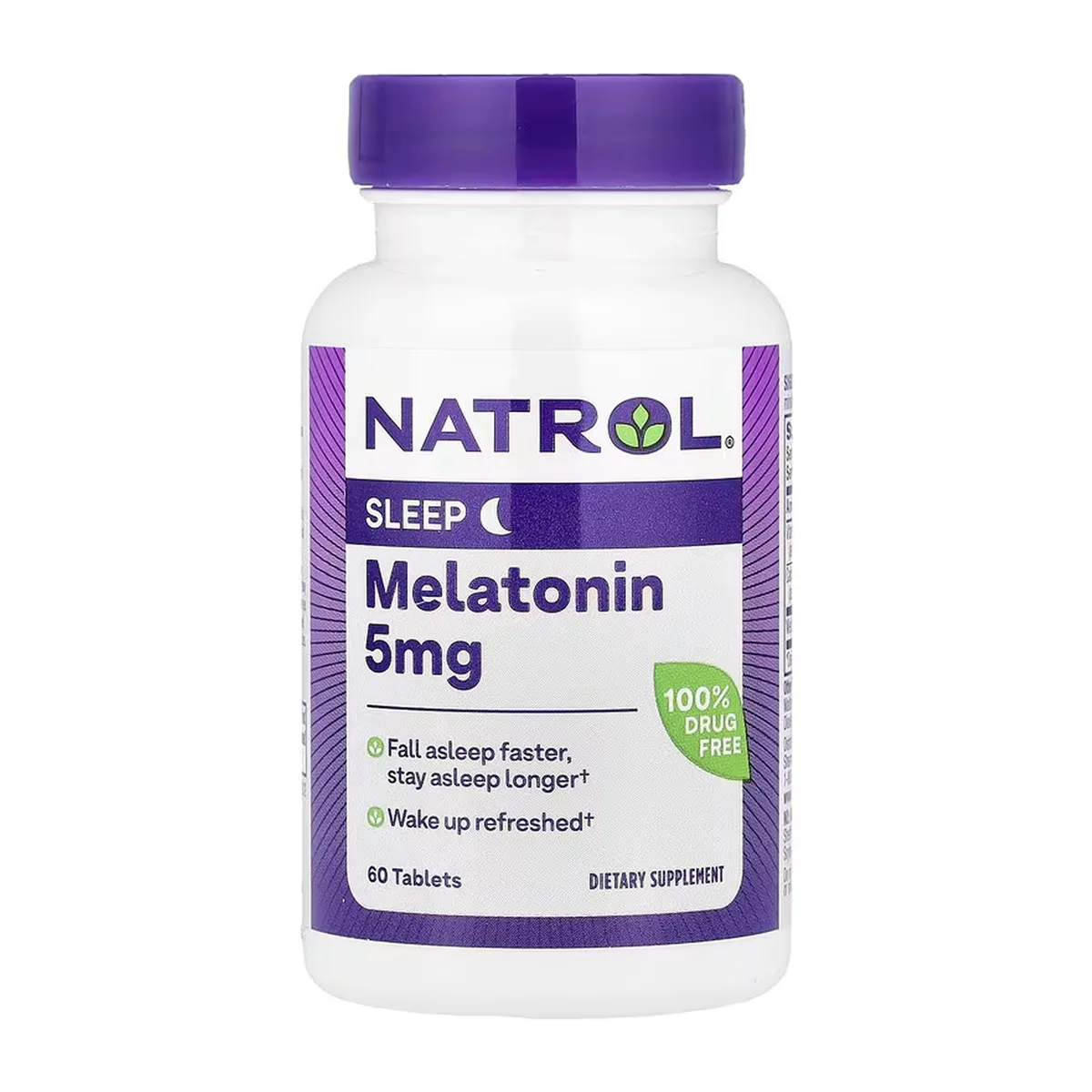 Мелатонін 5 мг 60 таблеток NATROL харчова добавка для сну без ліків