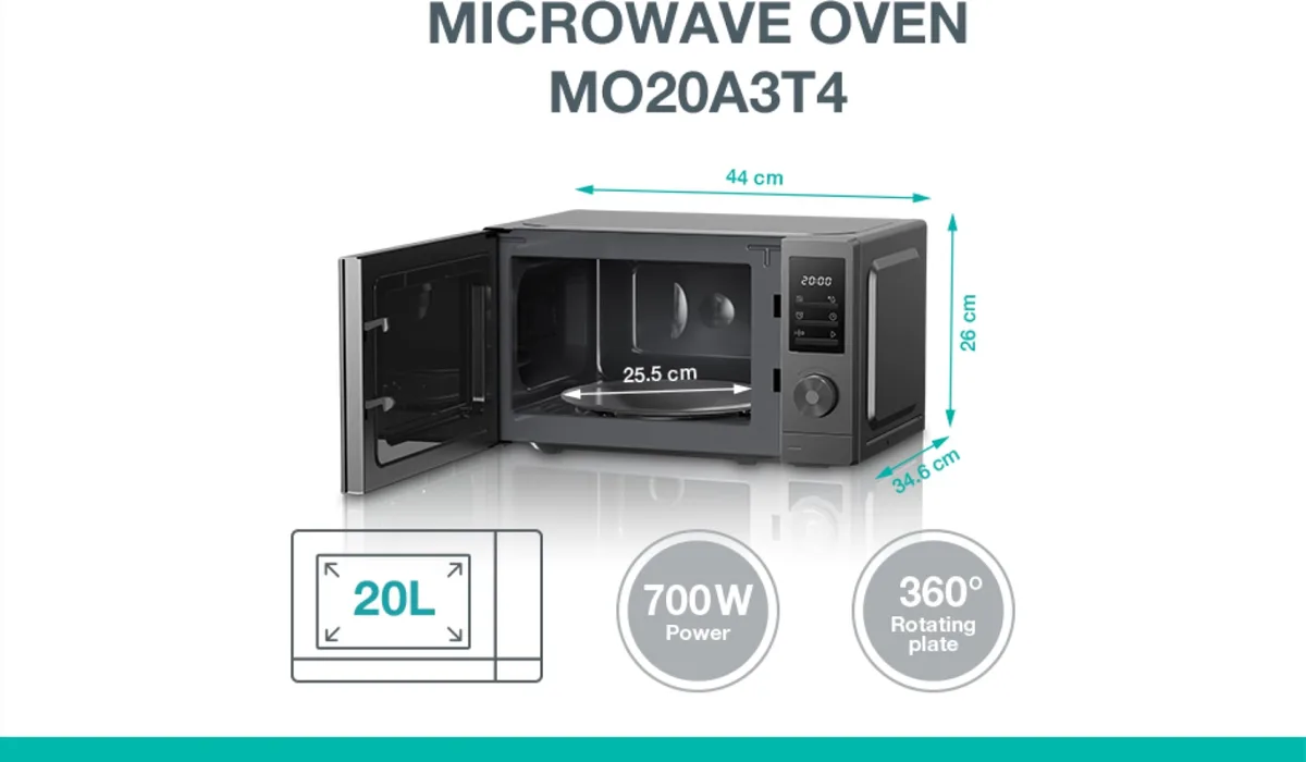 Мікрохвильова піч Gorenje, 20л, електр. керув., 700Вт, дисплей, нерж