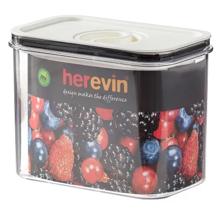 Контейнер HEREVIN 1,2 л пластик прямокутний білий чорний