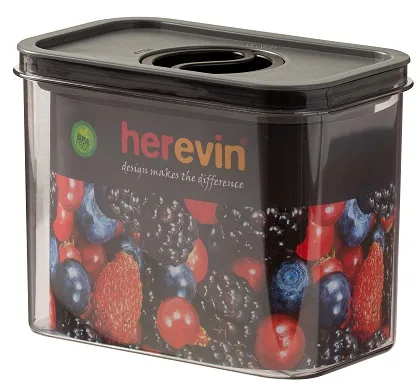 Контейнер HEREVIN 1,2 л пластик прямокутний білий чорний
