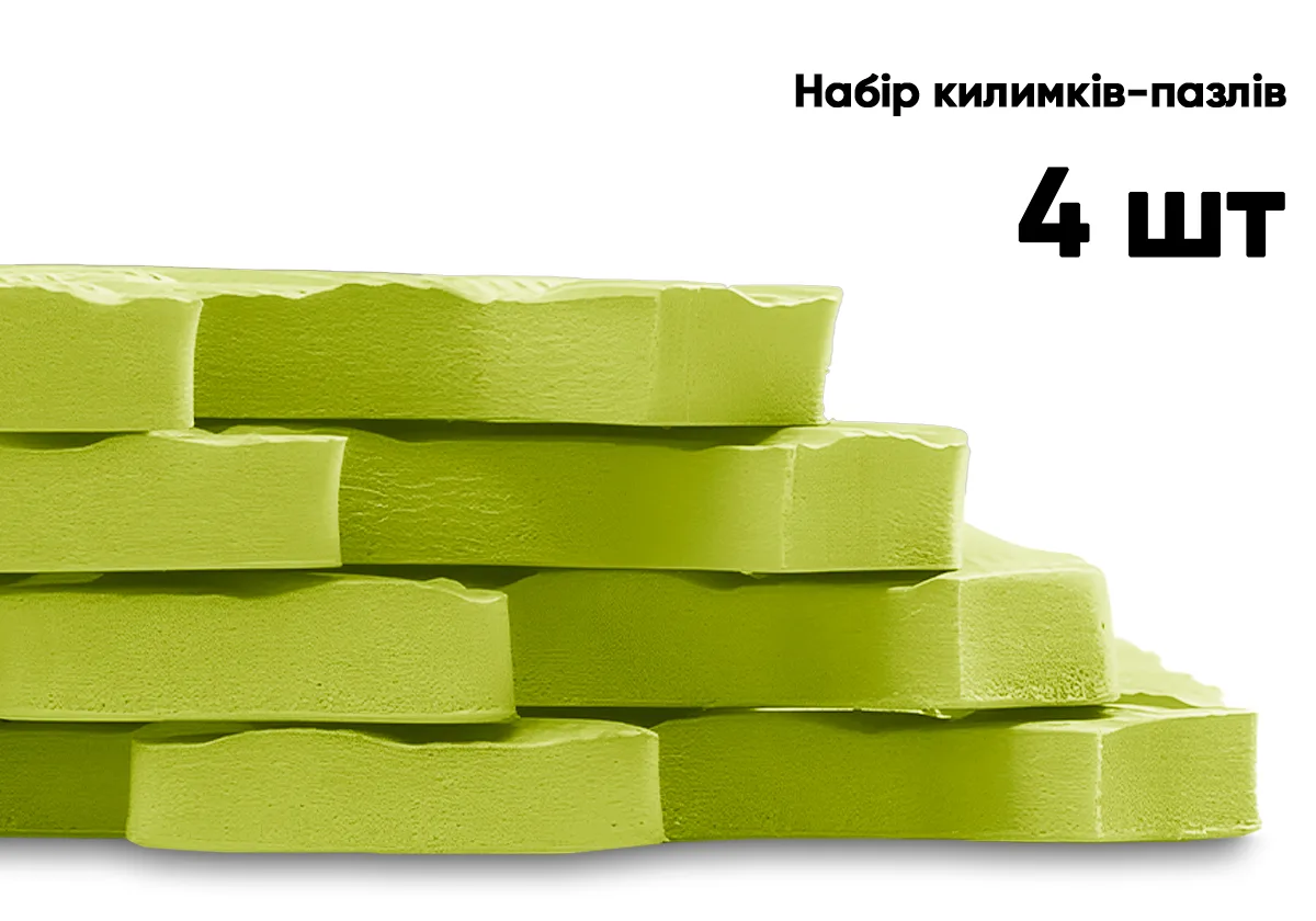 Татамі мат EasyFit EVA 60х60 см жовтий 4 шт