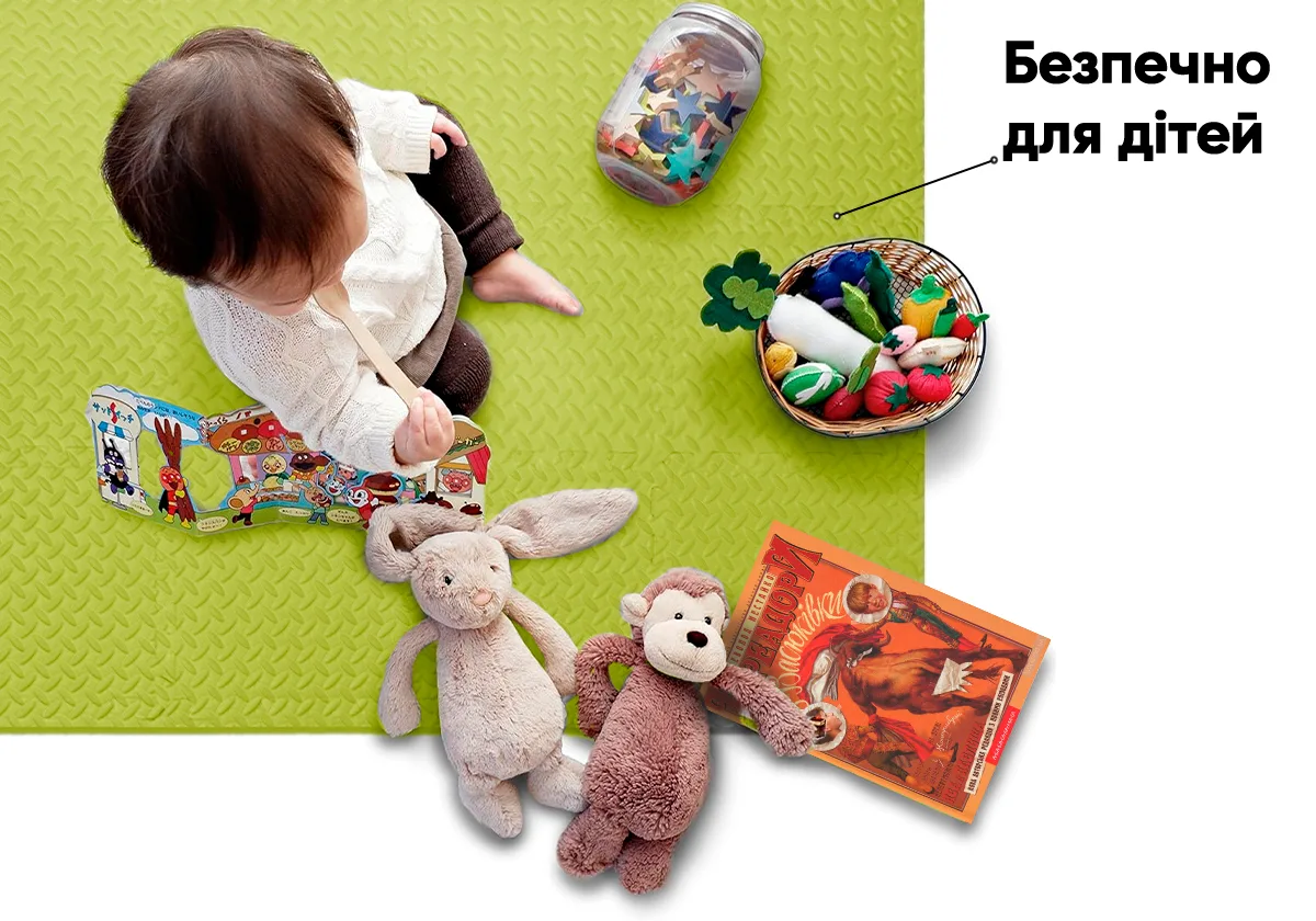 Татамі мат EasyFit EVA 60х60 см жовтий 4 шт