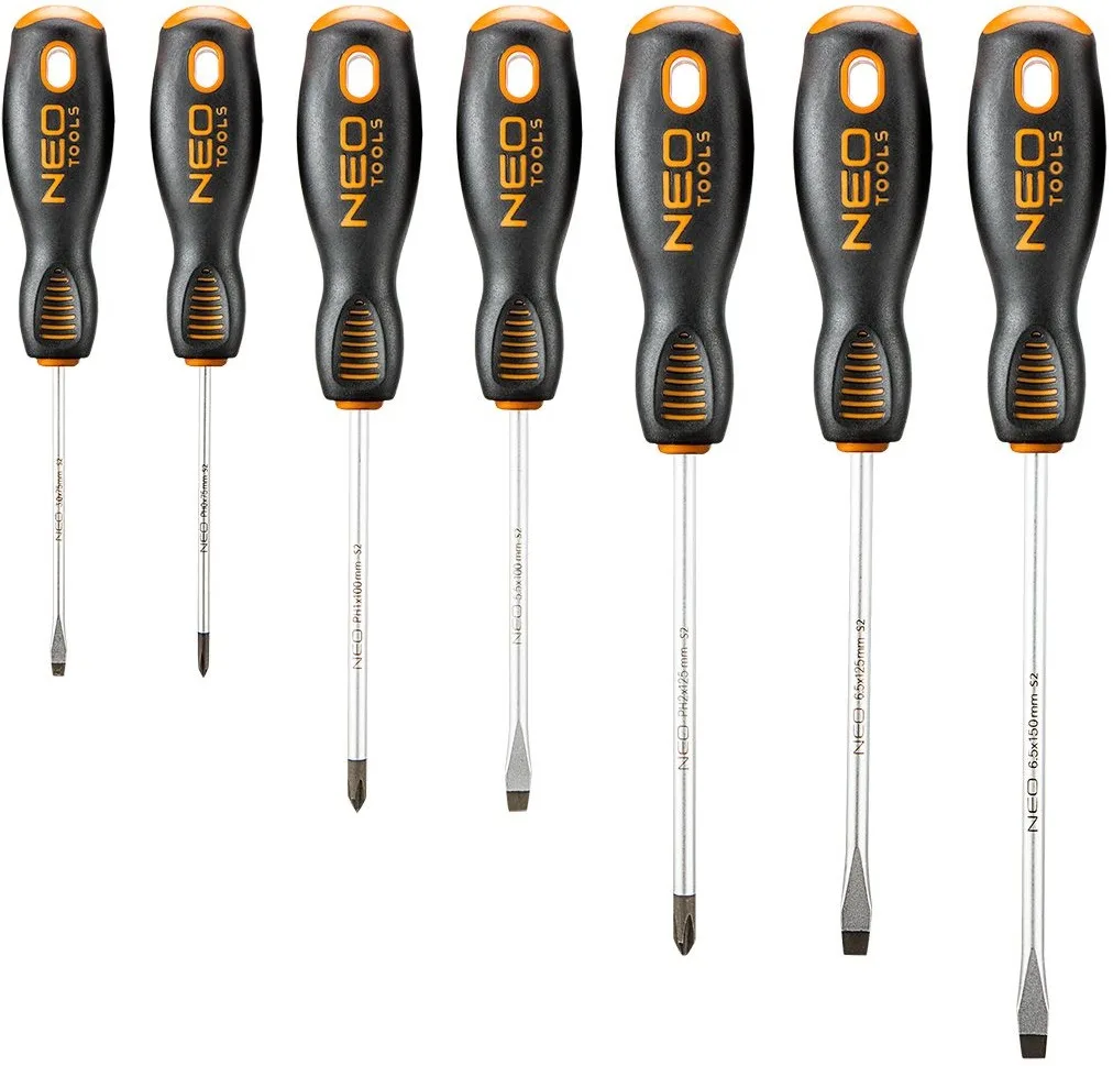 Набір викруток Neo Tools SL, PH, сталь S2, 7 штук.