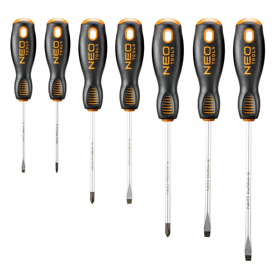 Набір викруток Neo Tools SL, PH, сталь S2, 7 штук.