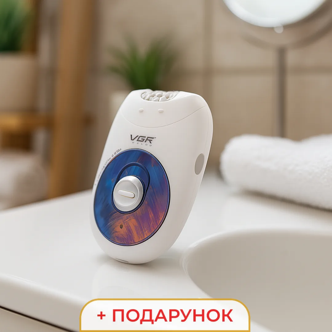 Епілятор жіночий електричний VGR ABS Нержавіюча сталь 2 швидкості Чорний
