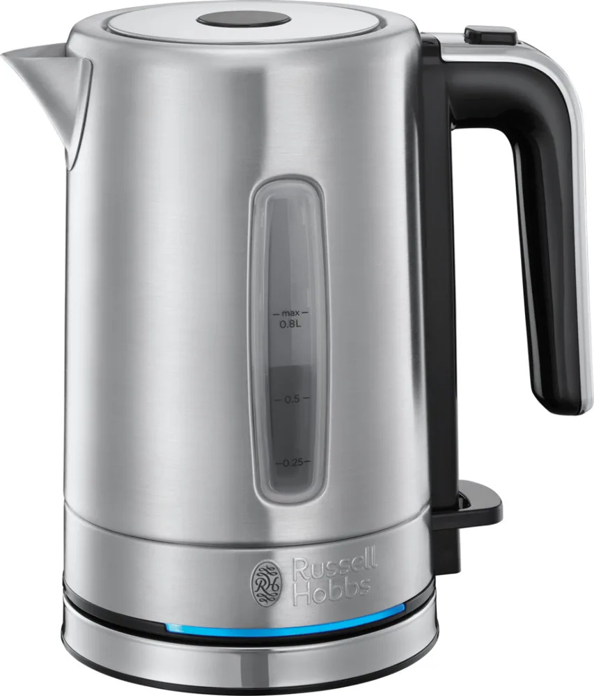Електрочайник Russell Hobbs метал 0.8 л сріблястий чорний 2200 Вт