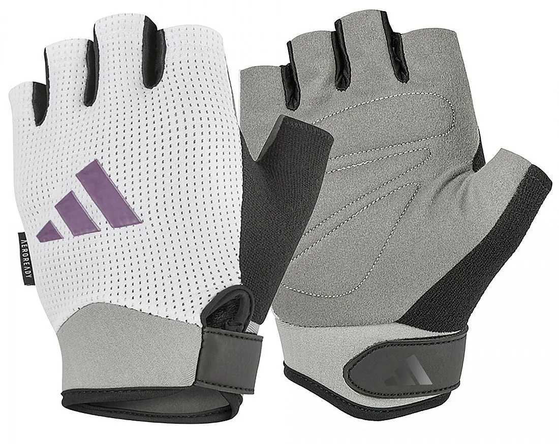 Рукавички Adidas поліестер 62% нейлон 25% еластан 13% XL білий сірий