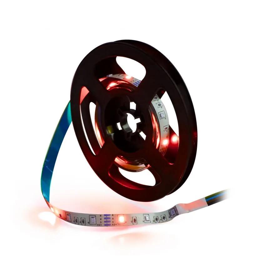 LED стрічка RGB 5V 2м 2835 з пультом управління