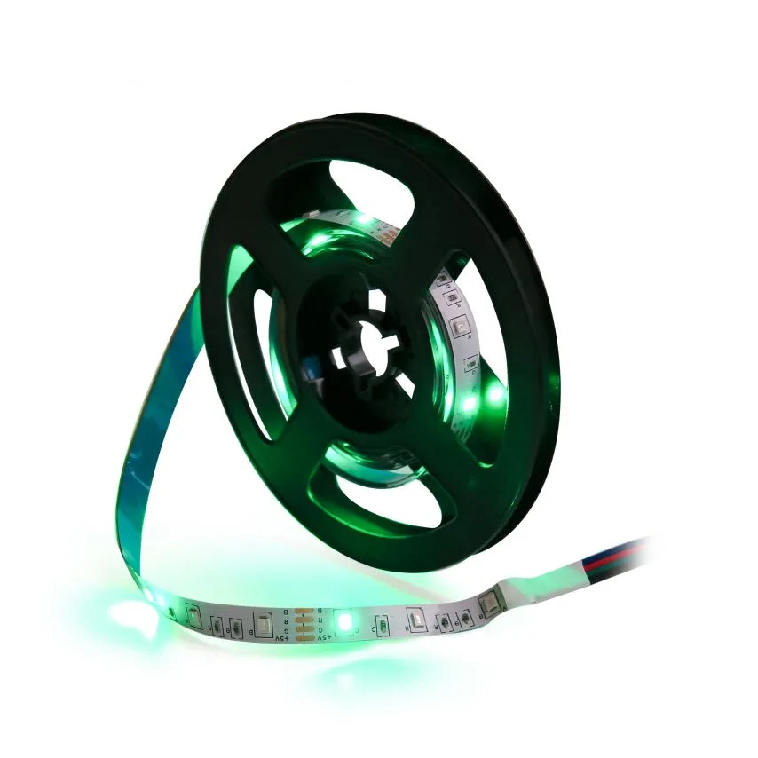 LED стрічка RGB 5V 2м 2835 з пультом управління
