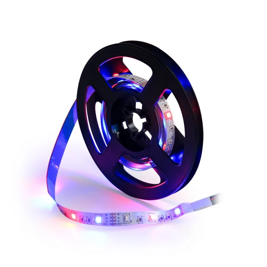 LED стрічка RGB 5V 2м 2835 з пультом управління