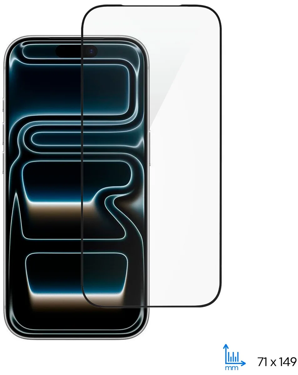 Захисне скло 2E для iPhone 17 Pro(6.3), 2.5D FCFG, (1 Pack), чорна рамка