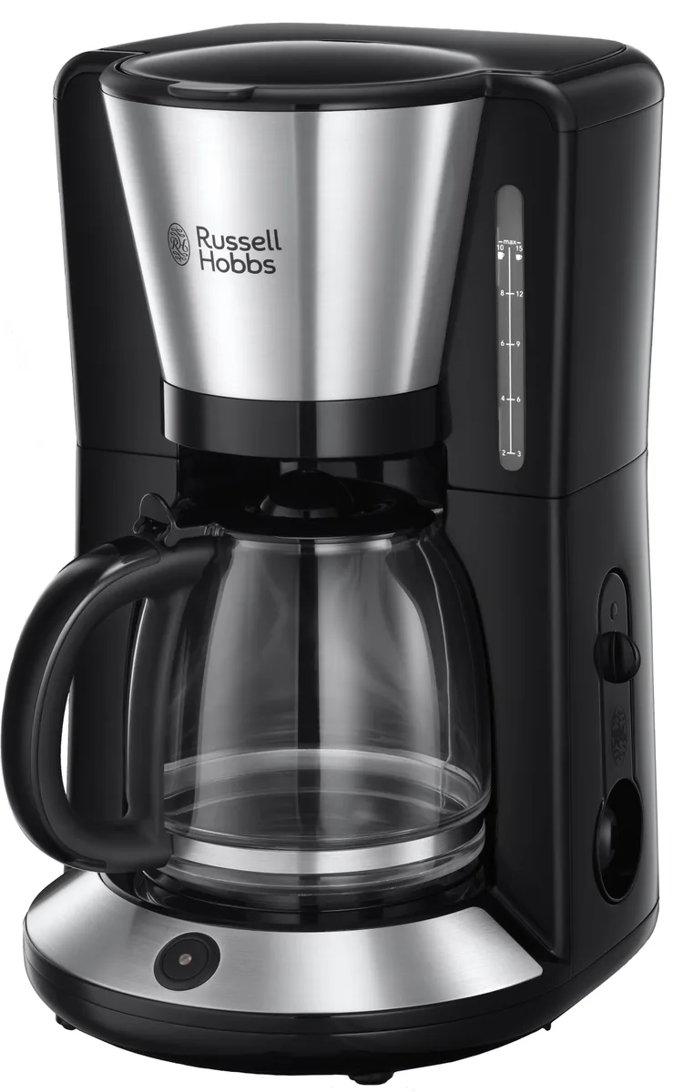 Кавоварка Russell Hobbs крапельна 1,25л чорна нержавіюча сталь мелена