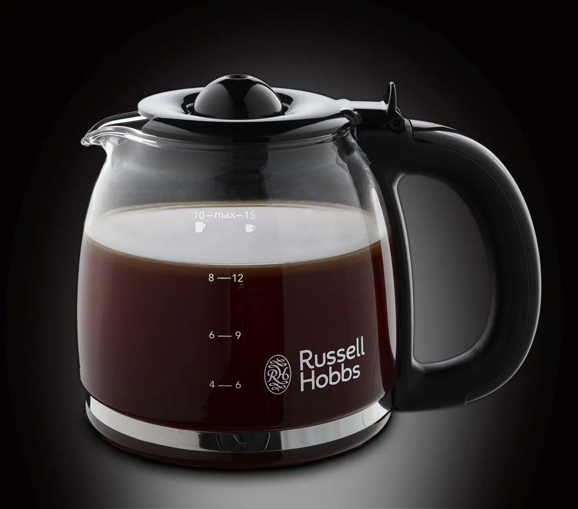 Кавоварка Russell Hobbs крапельна 1,25л чорна нержавіюча сталь мелена