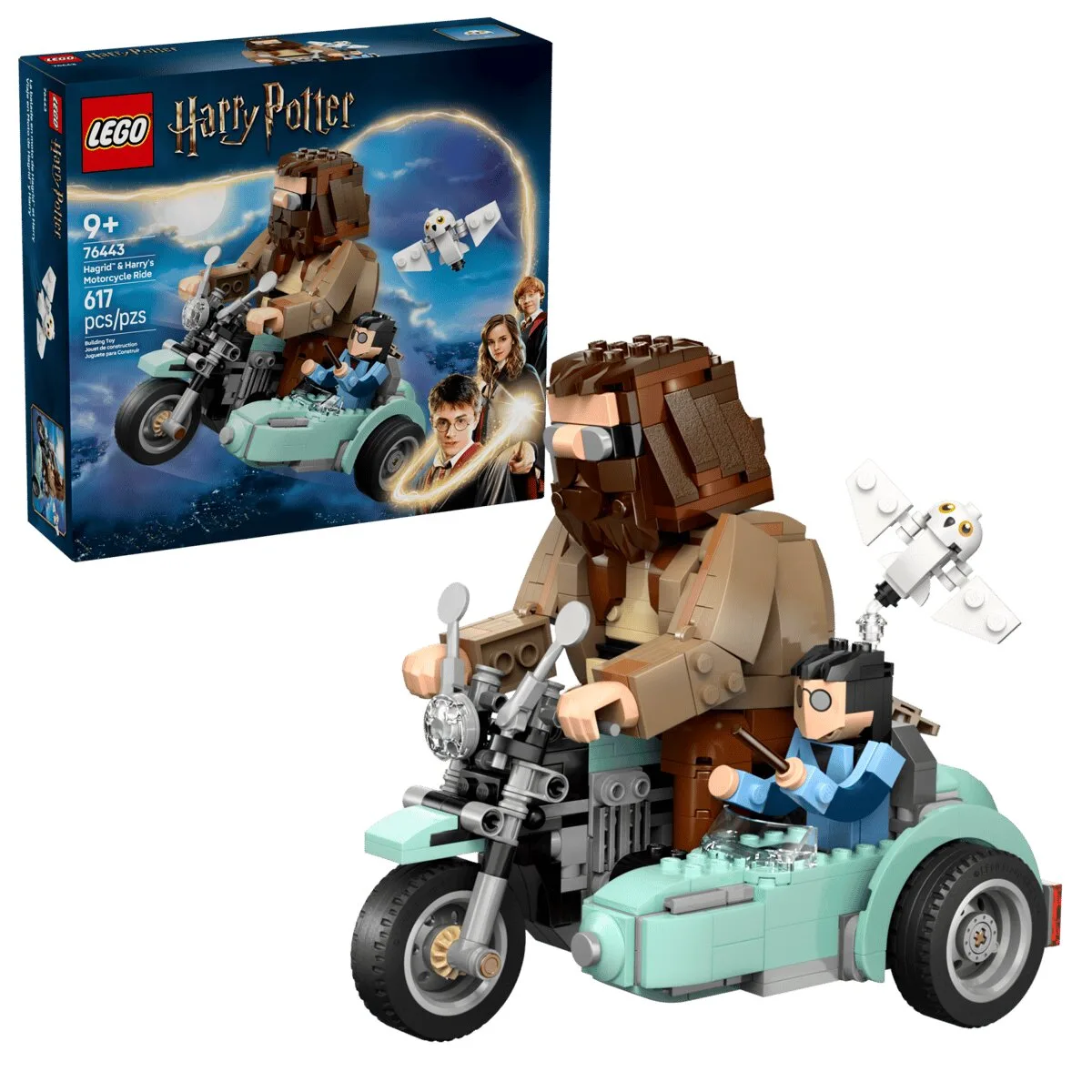 Конструктор LEGO Harry Potter 9+ мотоцикл з фігурками Гаррі та Геґріда