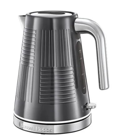 Електрочайник Russell Hobbs Geo Steel, 1.7 л, металевий, чорного кольору.