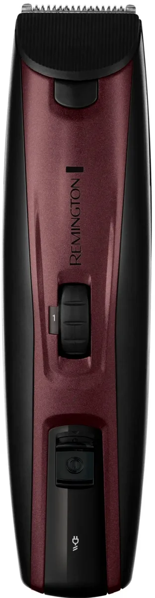 Набір для догляду за бородою та вусами Remington, акумуляторний, з титановим покриттям, бордовий.