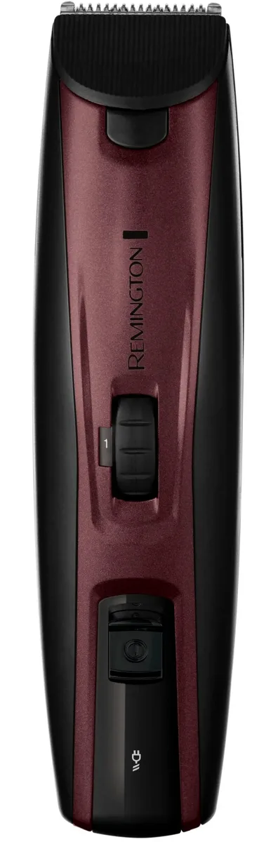 Набір для догляду за бородою та вусами Remington, акумуляторний, з титановим покриттям, бордовий.