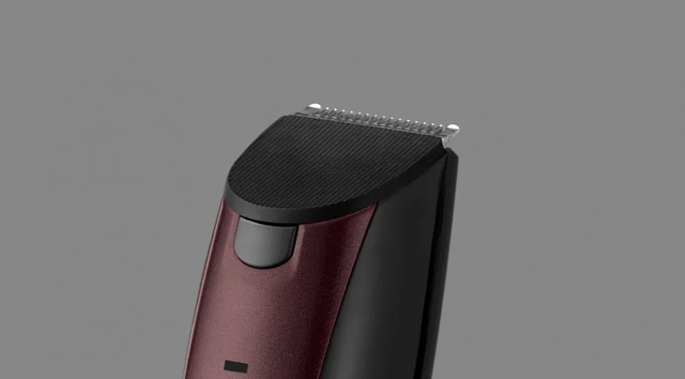 Набір для догляду за бородою та вусами Remington, акумуляторний, з титановим покриттям, бордовий.