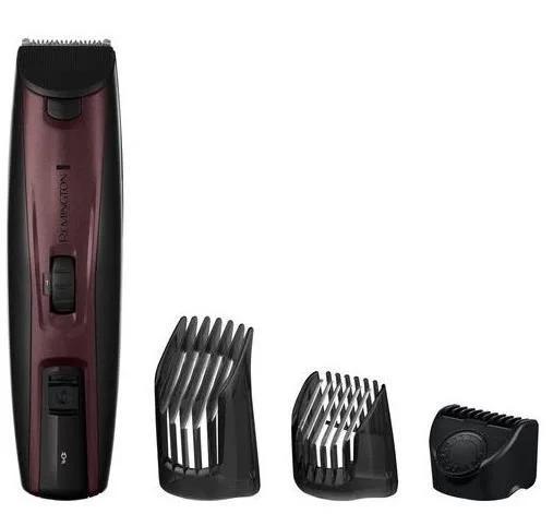 Набір для догляду за бородою та вусами Remington, акумуляторний, з титановим покриттям, бордовий.