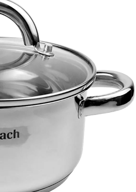 Каструля Ofenbach нержавіюча сталь 1,5 л зі скляною кришкою