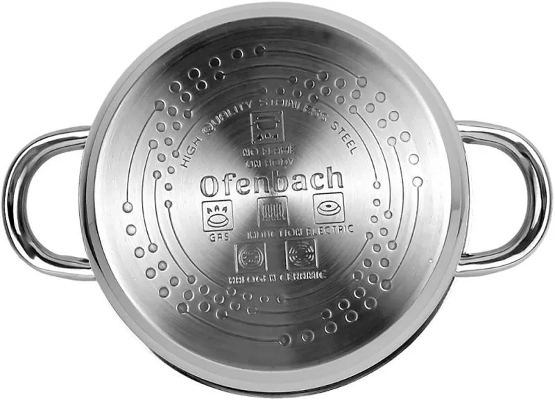 Каструля Ofenbach нержавіюча сталь 1,5 л зі скляною кришкою