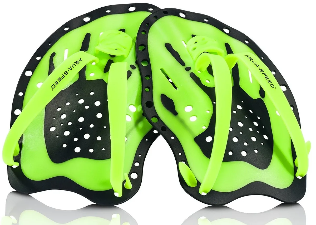 Лопатки для плавання Aqua Speed полікарбонат 19х13,5 см зелений