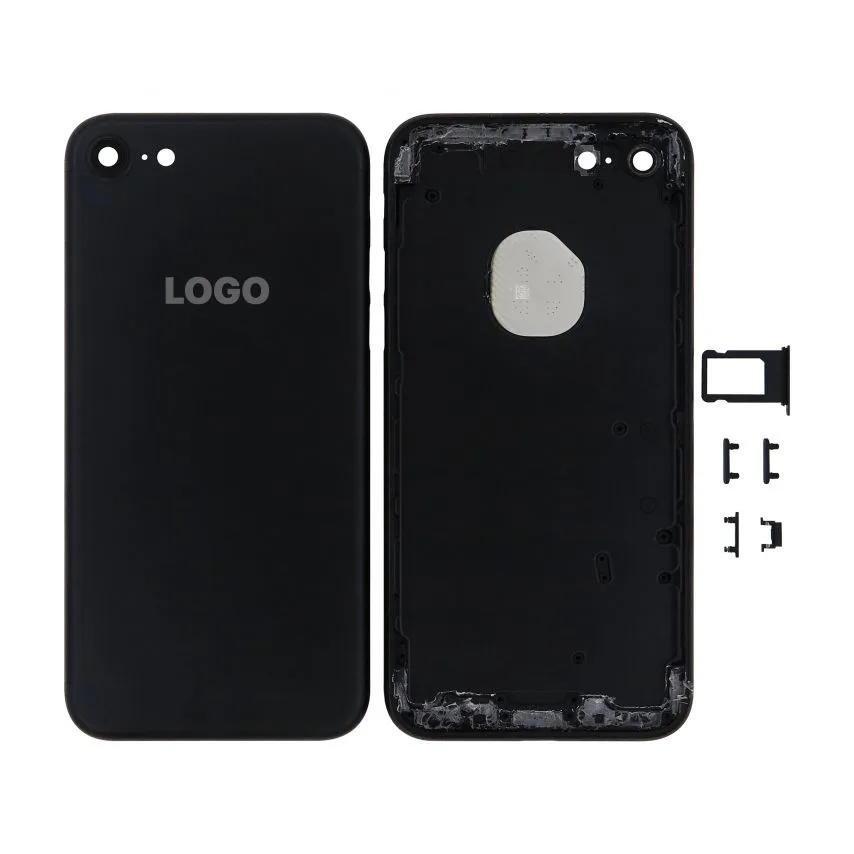 Корпус Apple iPhone 7 чорний з тримачем SIM-карти та бічними кнопками Original Quality
