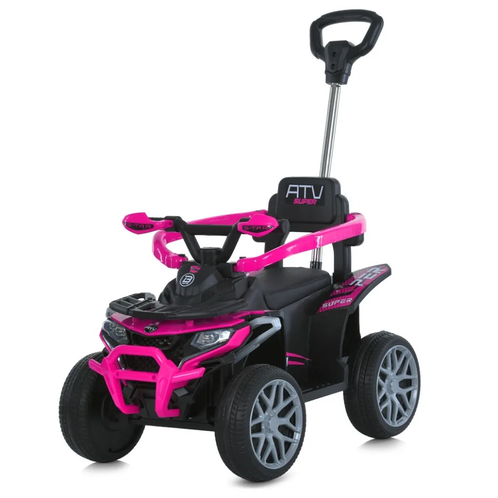 Детский квадроцикл Bambi Racer электромобиль 68x32,5x38 см комбинированный розовый