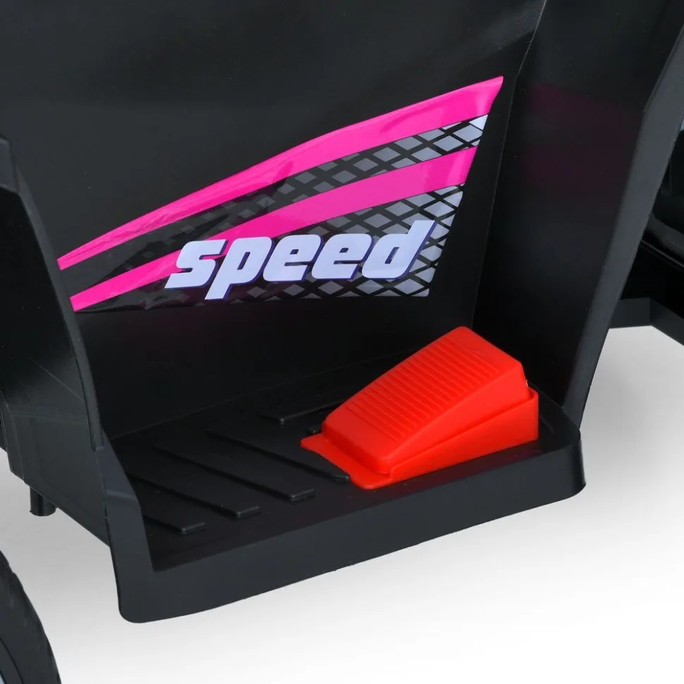 Детский квадроцикл Bambi Racer электромобиль 68x32,5x38 см комбинированный розовый