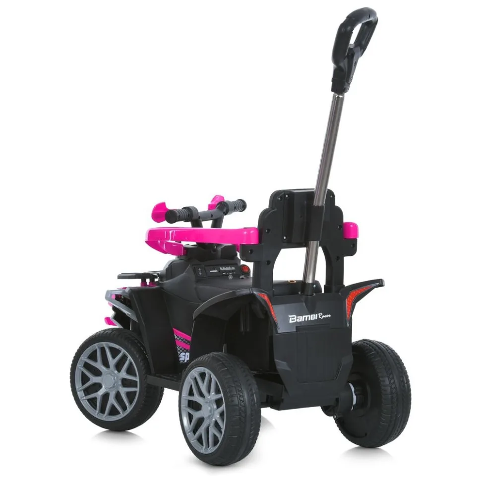 Детский квадроцикл Bambi Racer электромобиль 68x32,5x38 см комбинированный розовый