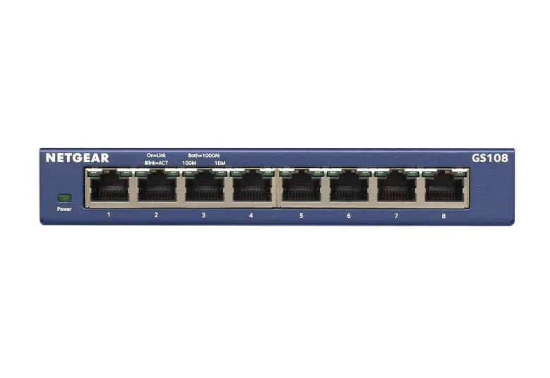 Комутатор NETGEAR GS108GE 8xGE, Некерований