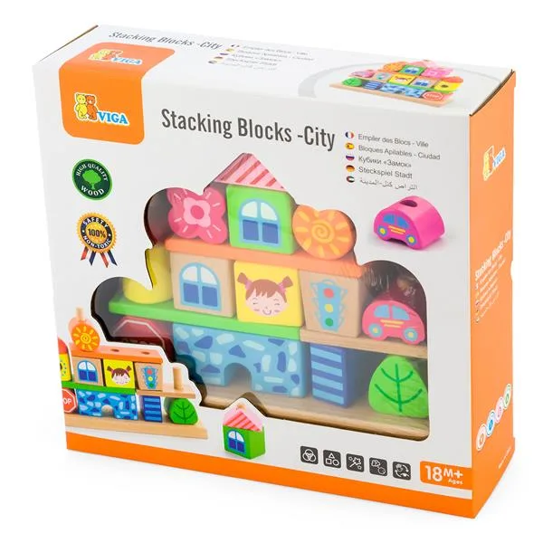 Деревянная пирамидка Viga Toys 27х26х7 см разноцветная