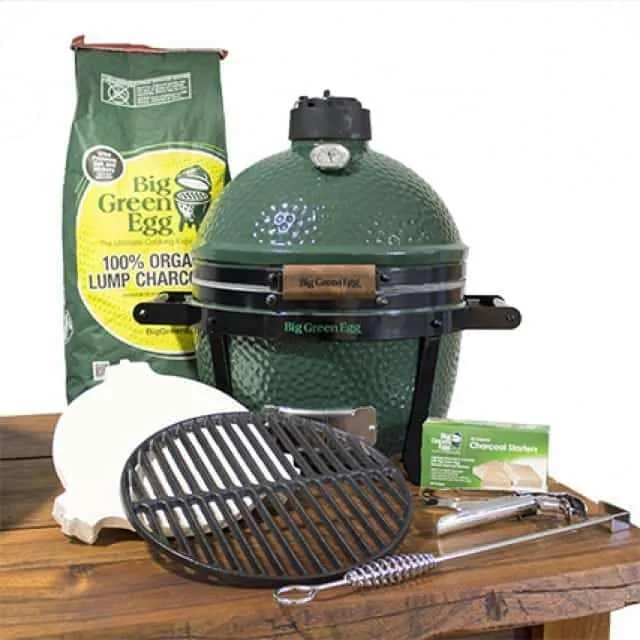 Керамічний вугільний гриль Big Green Egg MiniMax 855 см² Зелений