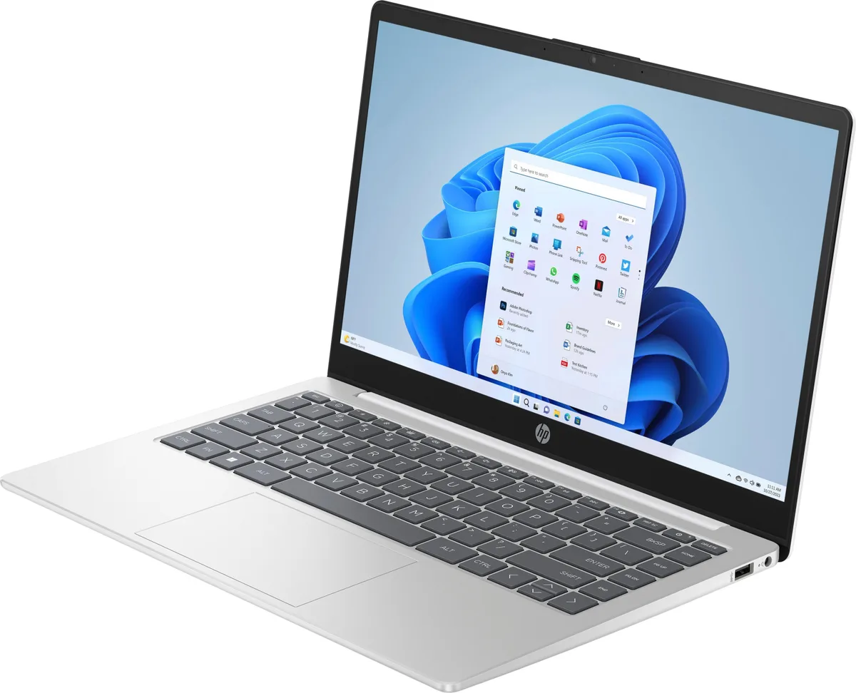 Ноутбук HP 14-ep0036ua 14" FHD IPS AG, Intel i5-1334U, 16GB, F512GB, UMA, DOS, белый