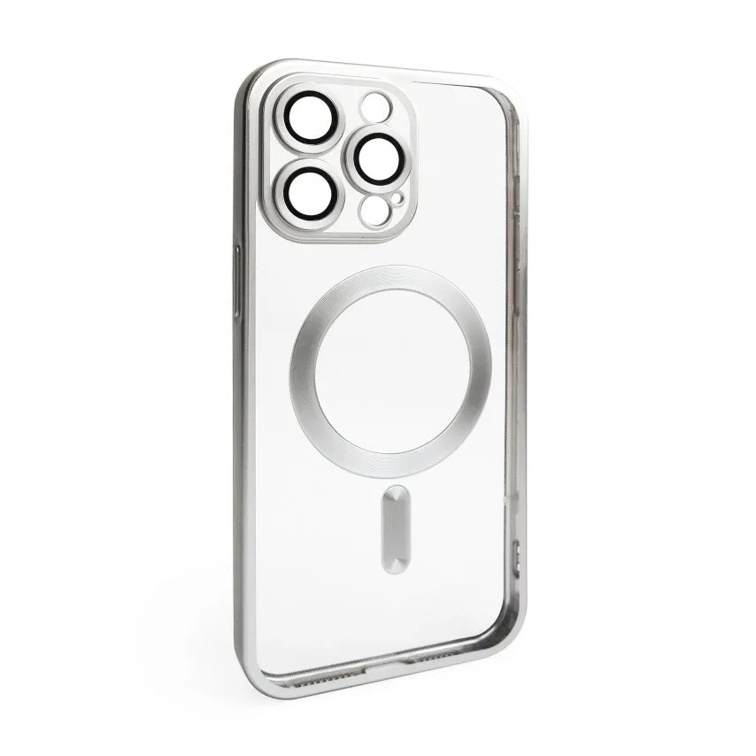 Чохол MagSafe для iPhone 15 Pro Max матовий сірий пластик силікон