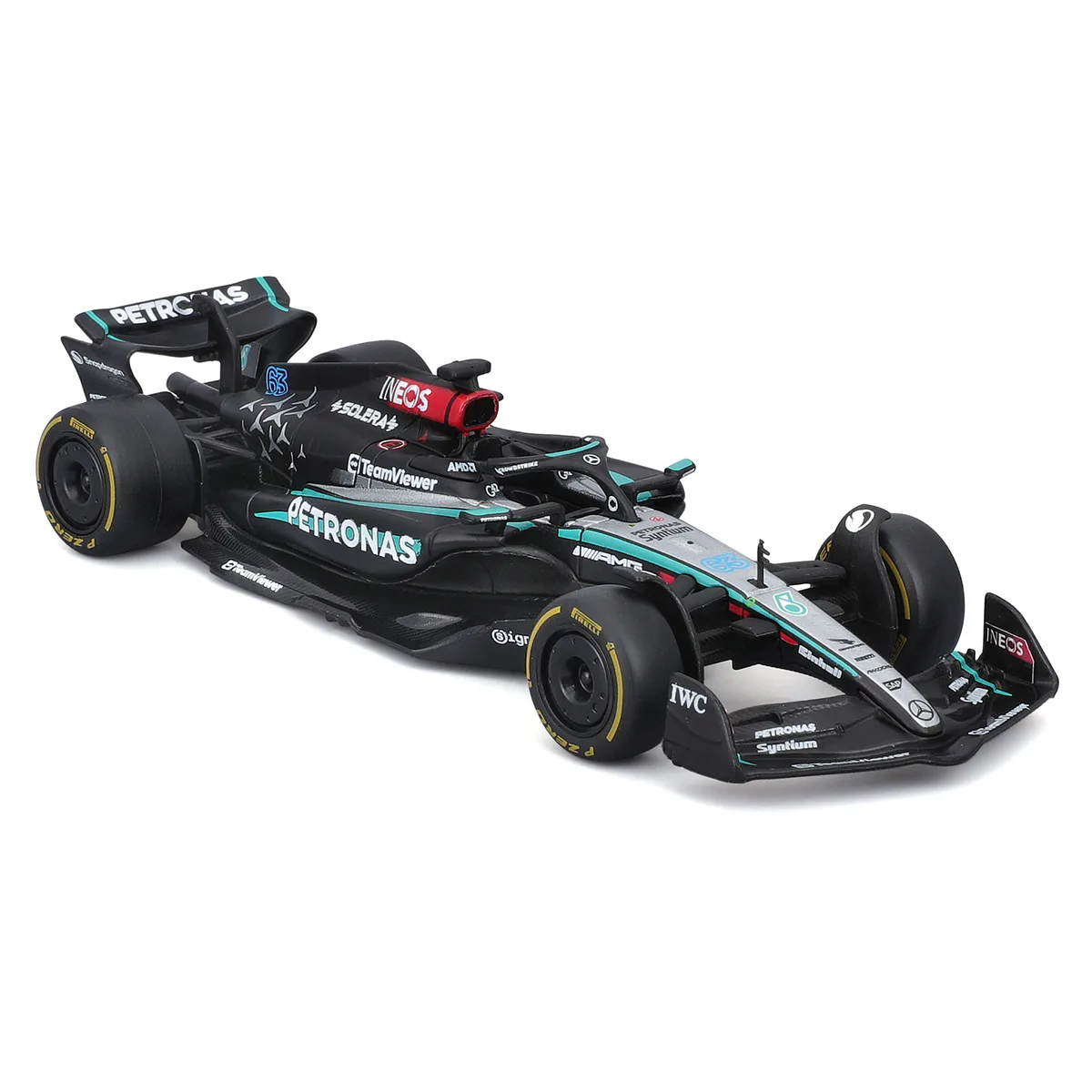 Автомодель Bburago метал 1:43 чорна Mercedes-AMG F1 W15 Performance