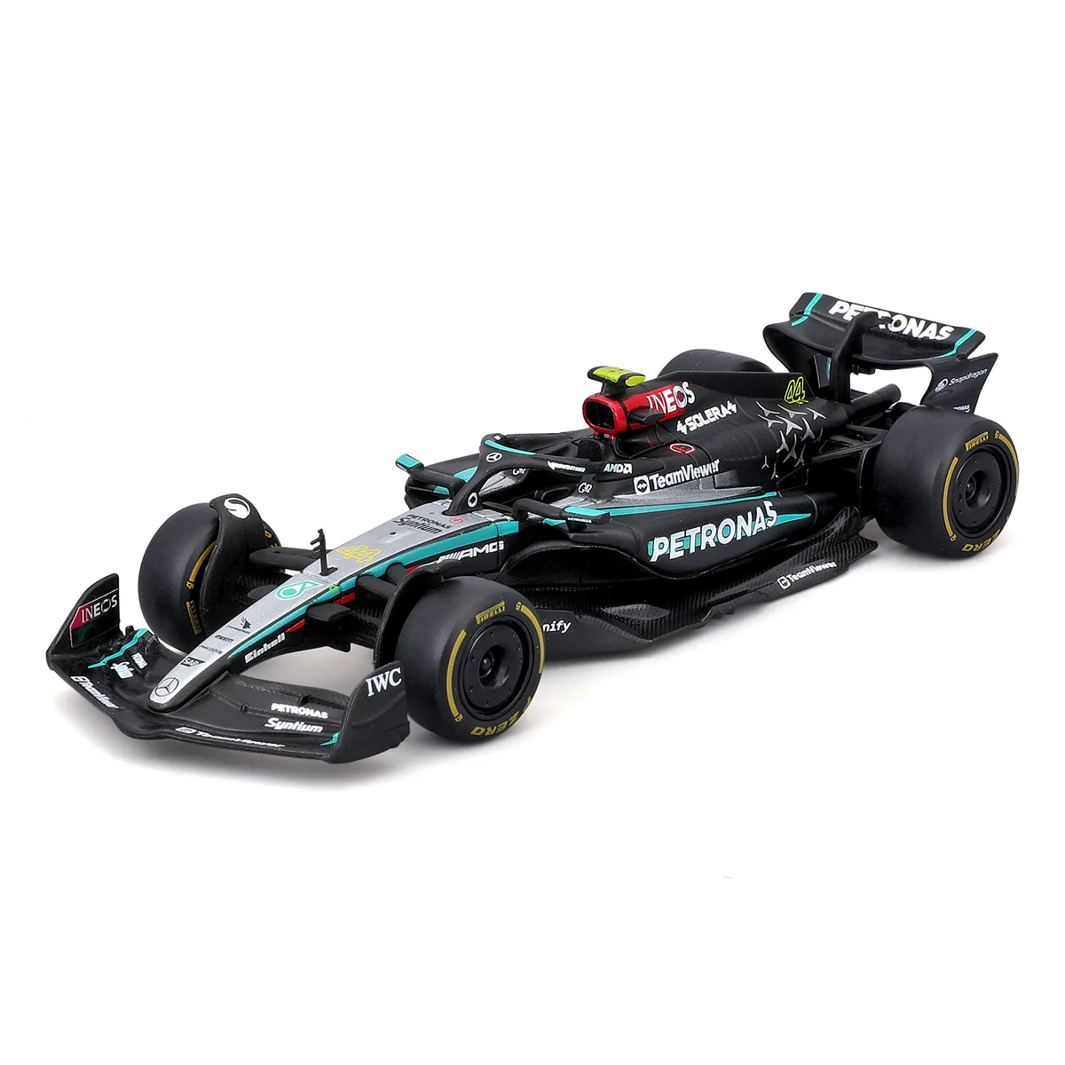 Автомодель Bburago метал 1:43 чорна Mercedes-AMG F1 W15 Performance